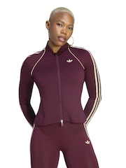 adidas Maroon Red x Originals 3-Stripes Full Zip Training Top - Image 1 of 7
