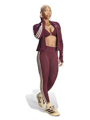 adidas Maroon Red x Originals 3-Stripes Full Zip Training Top - Image 4 of 7