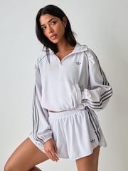 adidas Originals White Sport Cover-Up Sweat Top - Image 1 of 10