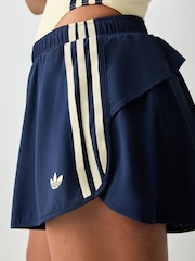 adidas Originals Blue Sports Ruffle Training Shorts - Image 3 of 4
