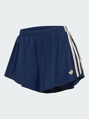 adidas Originals Blue Sports Ruffle Training Shorts - Image 4 of 4