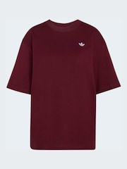adidas Originals Maroon Red Essentials Oversized T-Shirt - Image 5 of 5