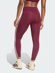 adidas Maroon Red x Originals 3-Stripes 7/8 Training Leggings - Image 2 of 5