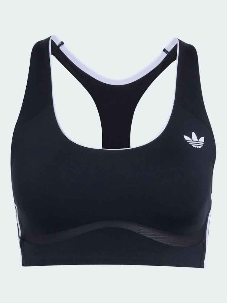adidas Black x Originals Mid Support Training Bra - Image 1 of 6