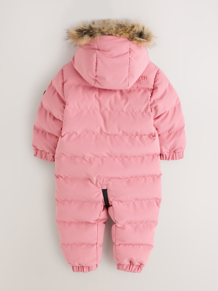 Superdry Pink Everest Snowsuit - Image 2 of 4 Superdry Pink Everest Snowsuit - Image 2 of 4