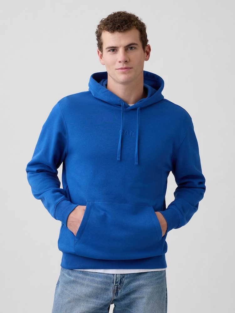 Gap Blue Relaxed Mini-Logo Hoodie - Image 1 of 4