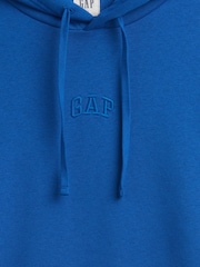 Gap Blue Relaxed Mini-Logo Hoodie - Image 4 of 4