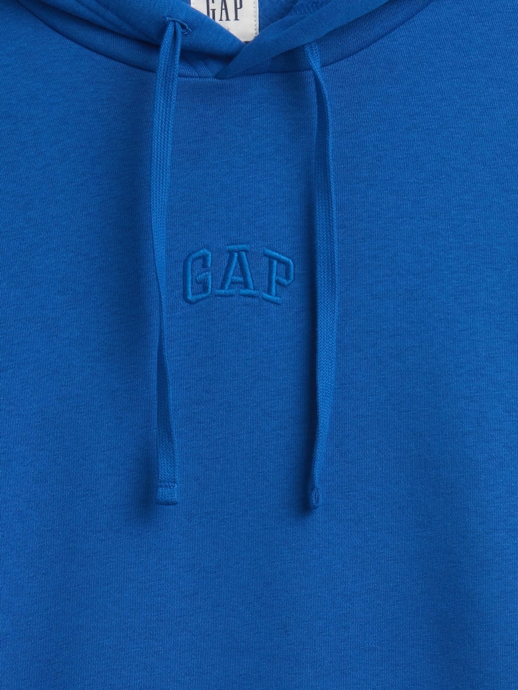 Gap Blue Relaxed Mini-Logo Hoodie - Image 4 of 4