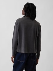 Gap Black Relaxed Logo Boxy Long Sleeve T-Shirt - Image 2 of 4