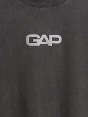 Gap Black Relaxed Logo Boxy Long Sleeve T-Shirt - Image 4 of 4