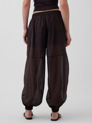Gap Brown Sheer Parachute Cuffed Trousers - Image 2 of 4