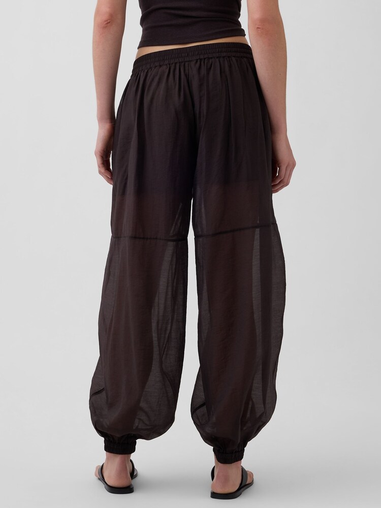 Gap Brown Sheer Parachute Cuffed Trousers - Image 2 of 4