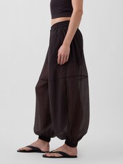 Gap Brown Sheer Parachute Cuffed Trousers - Image 4 of 4