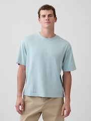 Gap Blue Heavyweight Relaxed 1969 Logo Boxy T-Shirt - Image 1 of 4
