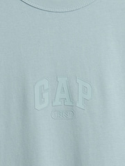 Gap Blue Heavyweight Relaxed 1969 Logo Boxy T-Shirt - Image 4 of 4