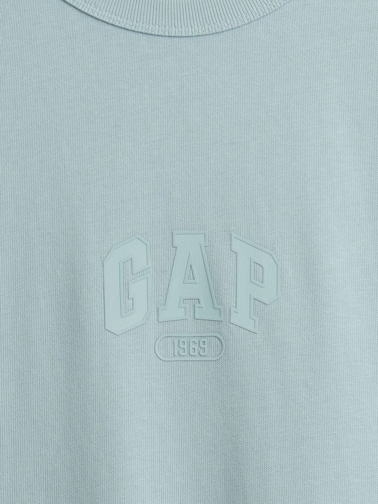 Gap Blue Heavyweight Relaxed 1969 Logo Boxy T-Shirt - Image 4 of 4