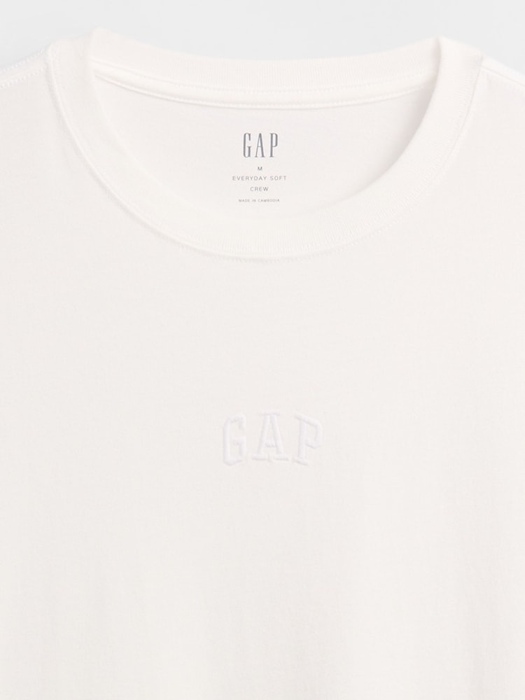 Hvit - Gap Everyday Soft Mini Logo T-skjorte - Bilde 4 av 4