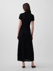 Gap Pointelle Polo Maxi Stickad Klänning - Bild 2 av 4