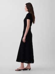 Gap Pointelle Polo Maxi Stickad Klänning - Bild 3 av 4