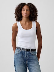 Bianco - Gap Ribbed Vests 2 Pack - Immagine 2 di 3