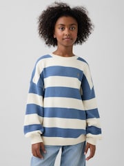 Gap Blue stripe Oversized Longline Jumper (4-13yrs) - Image 1 of 5