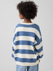 Gap Blue stripe Oversized Longline Jumper (4-13yrs) - Image 2 of 5