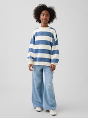 Gap Blue stripe Oversized Longline Jumper (4-13yrs) - Image 3 of 5