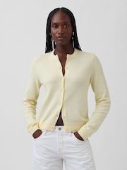 Gap CashSoft Yellow Cropped Cardigan - Image 1 of 4