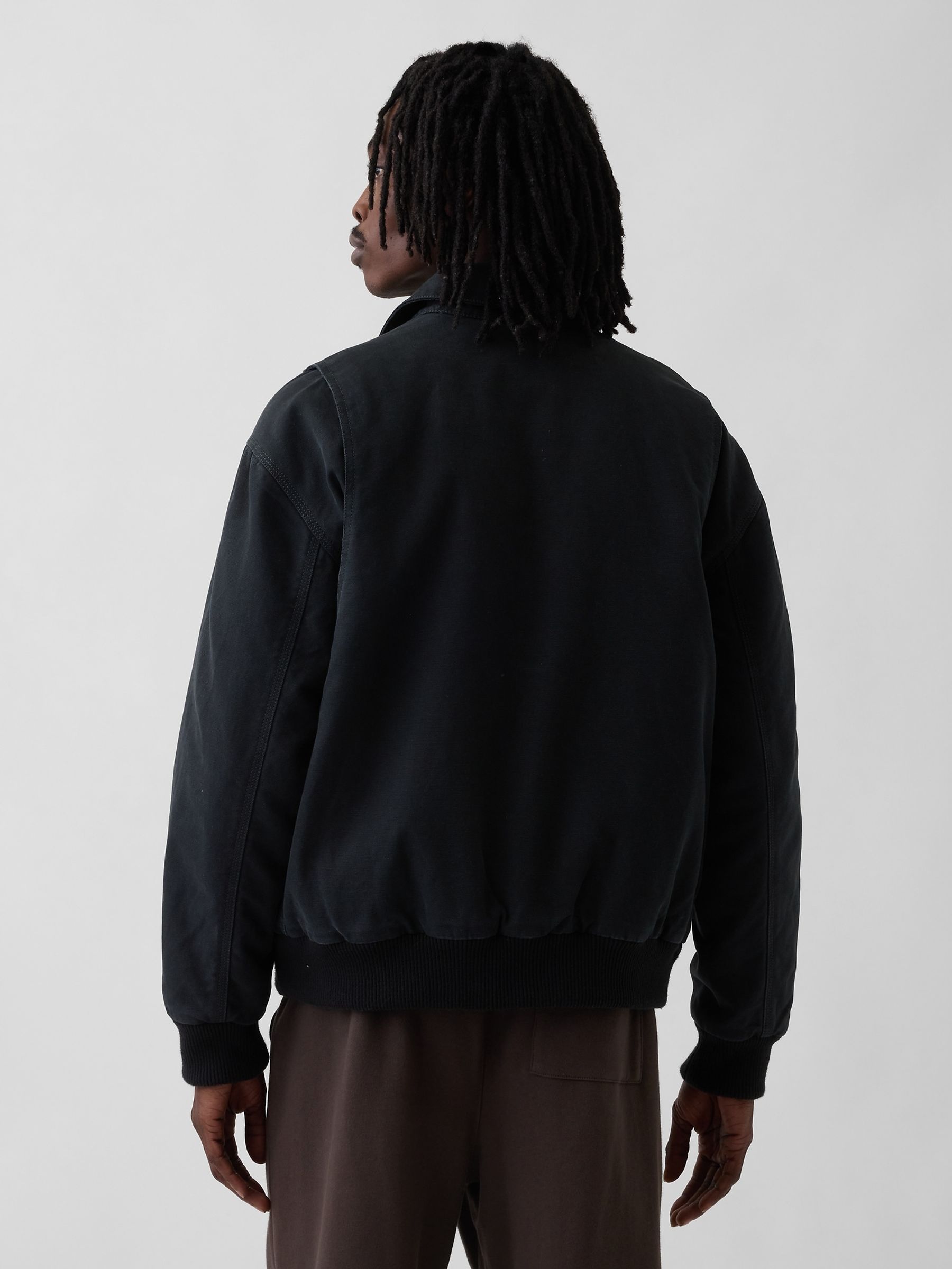 Buy Gap Black Canvas Bomber Jacket from Next Ireland