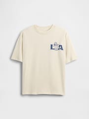 Gap Cream Relaxed Graphic T-Shirt (4-13yrs) - Image 1 of 3