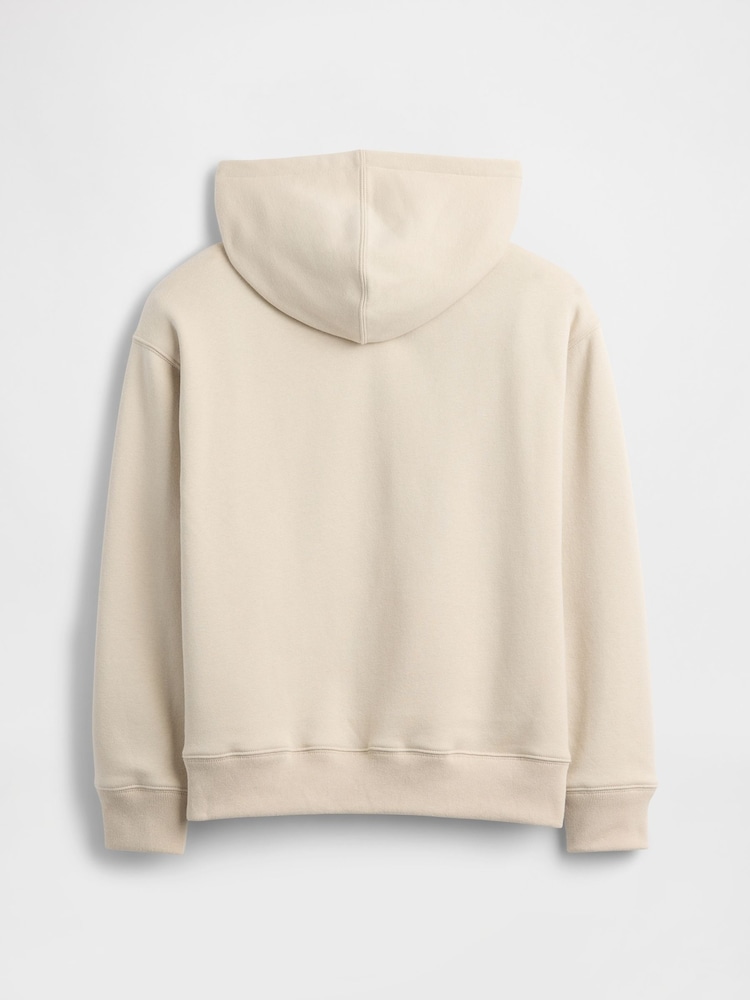 Gap Cream Relaxed Gap Logo Hoodie (4-13yrs) - Image 2 of 3