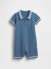 Gap Blue Knitted short Polo One-Piece (0-24mths) - Image 1 of 2