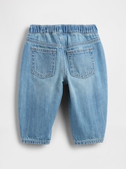 Gap Blue Pull On Barrel Jeans (Newborn-24mths) (0-24mths) - Image 2 of 2