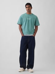 Gap Green Heavyweight Relaxed 1969 Logo Boxy T-Shirt - Image 3 of 4