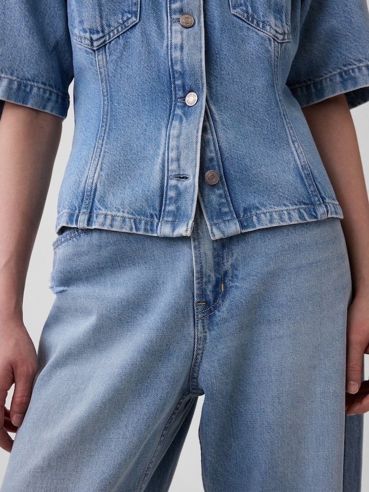 Gap UltraSoft Denim Pocket Shirt - Imaginea 4 din 4