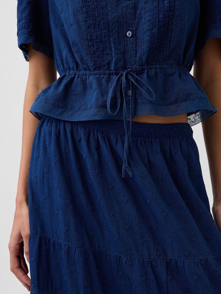 Gap Blue Lace-Trim Maxi Skirts - Image 5 of 5
