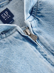 Gap Knit Hooded Denim Jacket (4-13yrs) - Imaginea 3 din 5