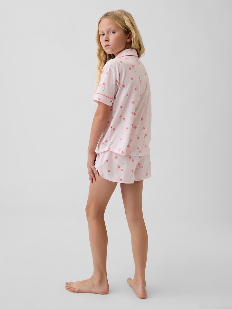 Gap Pink Cherry Pyjamas Short Set (6-13yrs) - Image 2 of 4 Gap Pink Cherry Pyjamas Short Set (6-13yrs) - Image 2 of 4