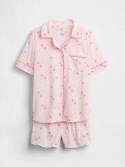 Gap Pink Cherry Pyjamas Short Set (6-13yrs) - Image 3 of 4