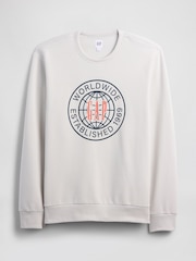 Gap White Relaxed Graphic Sweatshirt - Image 4 of 4