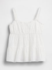 Gap White Tiered Eyelet Vest (4-13yrs) - Image 4 of 5