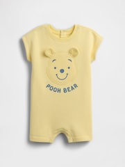 Gap Yellow Winnie The Pooh VintageSoft Short One-Piece (0-24mths) - Image 1 of 3