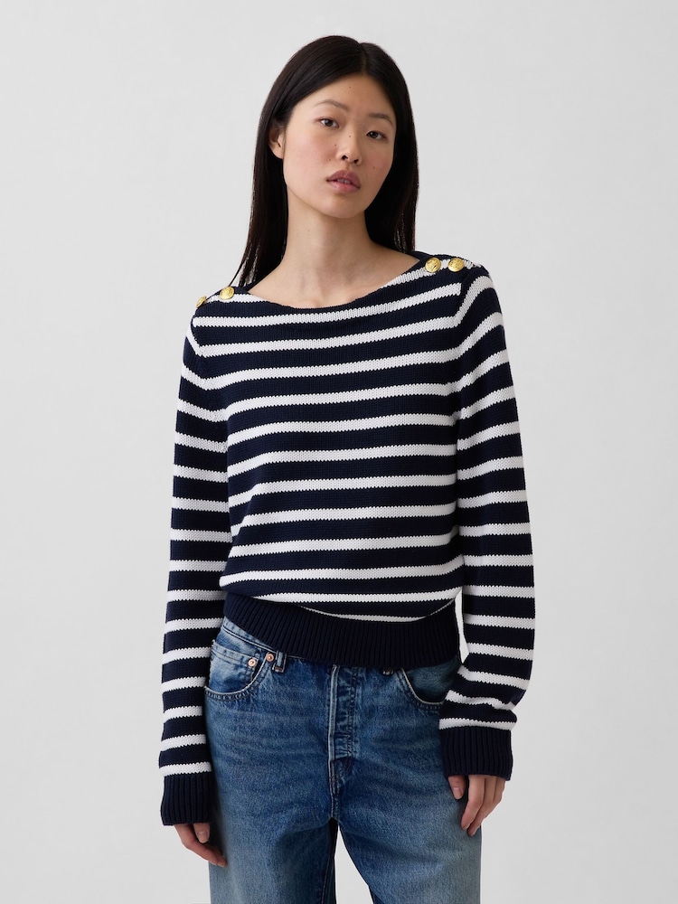 Gap Relaxed Pullover mit U-Boot-Ausschnitt - Bild 1 von 4