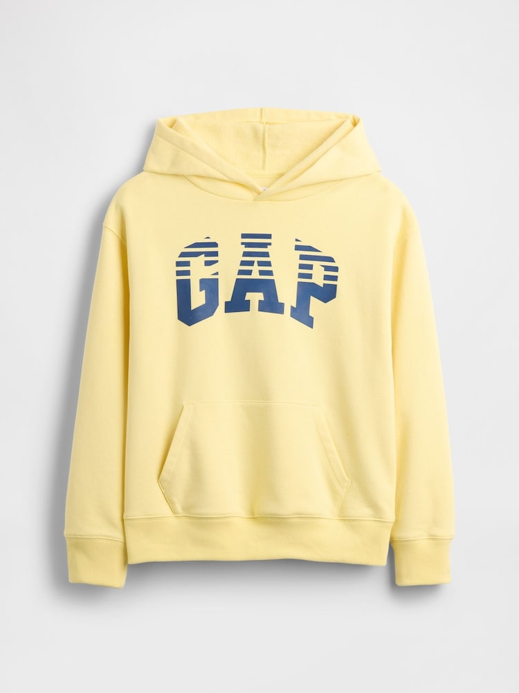 Gap Yellow Relaxed Gap Logo Hoodie (4-13yrs) - Image 1 of 3