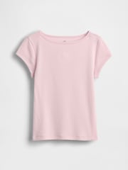 Gap Pink Cap-Sleeve Fitted T-Shirt (4-13yrs) - Image 3 of 4