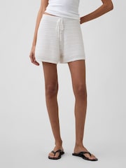 Gap White Crochet Easy Shorts - Image 1 of 5
