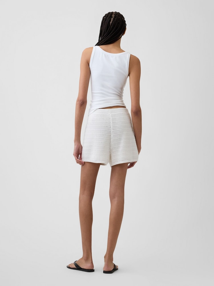 Gap White Crochet Easy Shorts - Image 2 of 5
