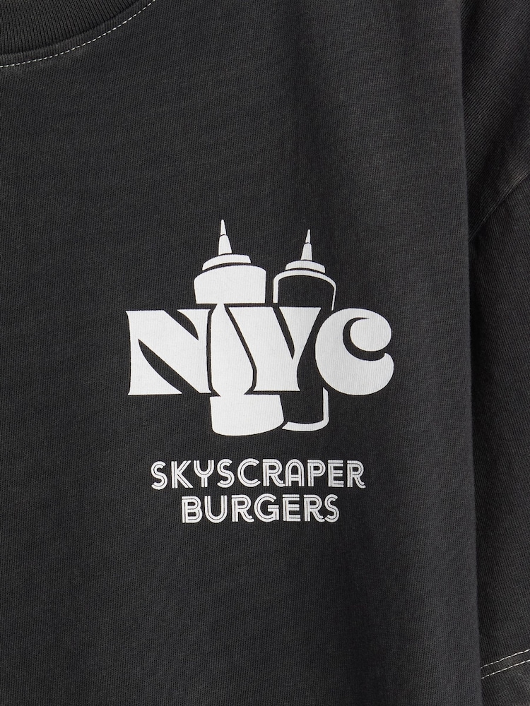 Gap Black Relaxed Graphic T-Shirt (4-13yrs) - Image 3 of 3