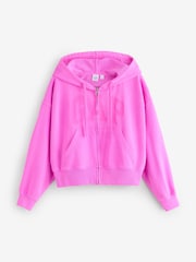 Gap Pink Oversized Logo French Terry Zip Hoodie - Image 5 of 9