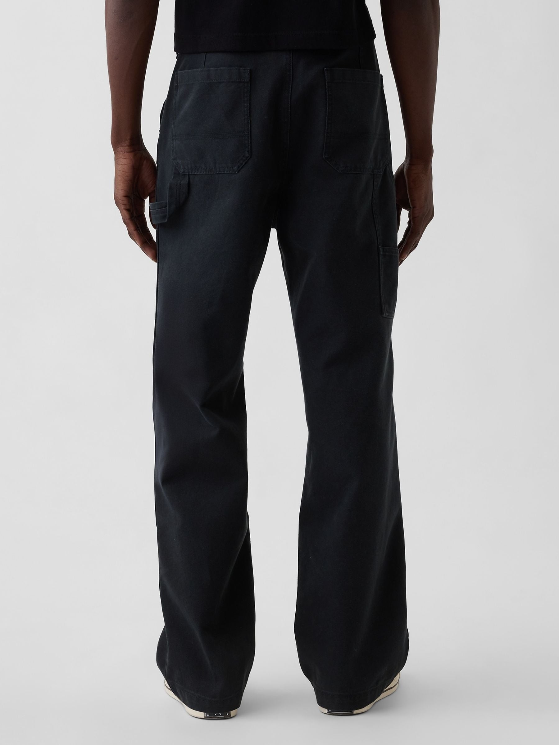 Buy Gap Black 90s Loose Canvas Double-Knee Carpenter Trousers from